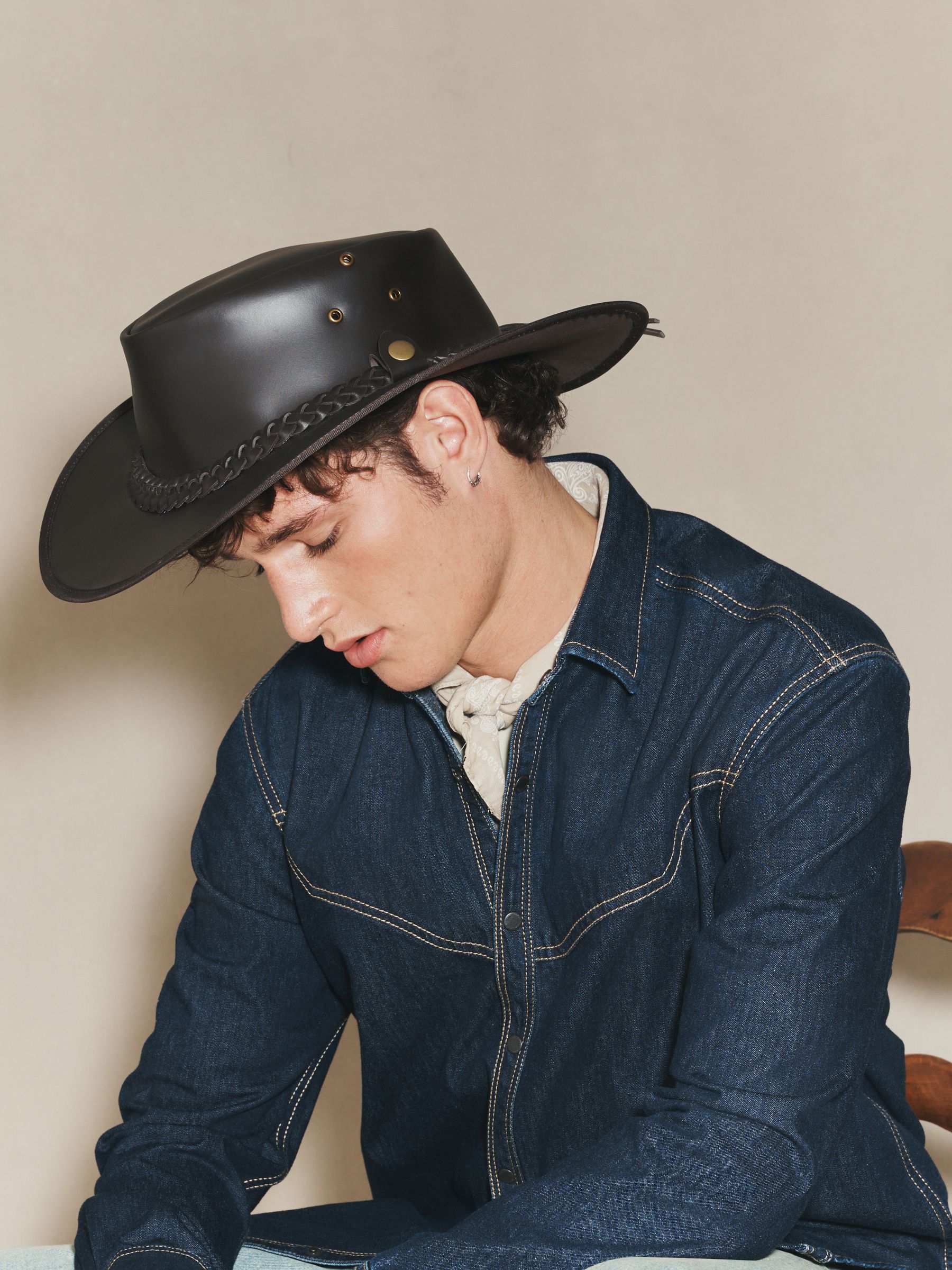 Bruin - Leather Cowboy Hat