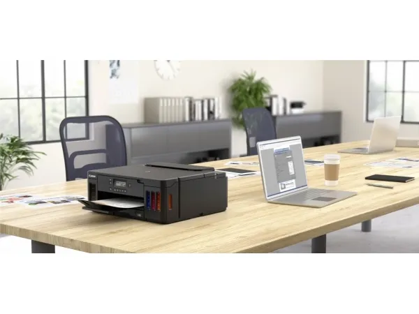 Canon PIXMA G5050 - Printer - farve - Duplex - blækprinter - kan genopfyldes - A4/Legal - op til 13 ipm (mono) / op til 6.8 ipm (farve) - kapacitet: 350 ark - USB 2.0, LAN, Wi-Fi(n)