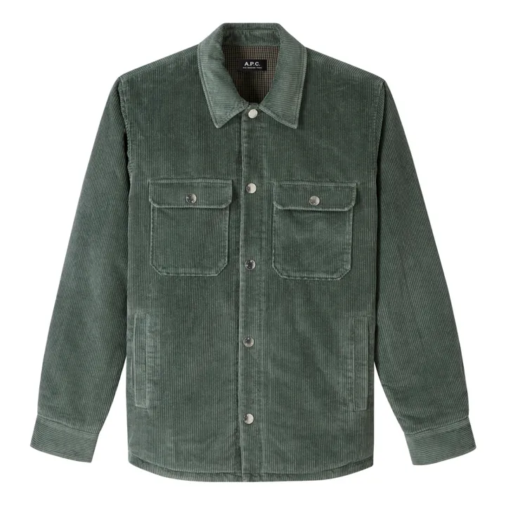 A.P.C. Blouson Velours Côtelé Alex | Vert