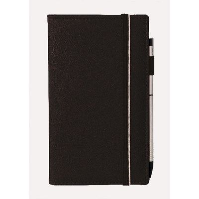 Agenda à élastique Interplan Ravenna - 1 semaine sur 2 pages - 9 x 16 cm - noir - Brepols
