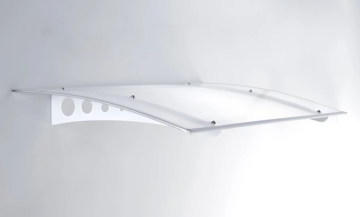 Auvent Lyra acier galvanisé L. 140 x 89,3cm