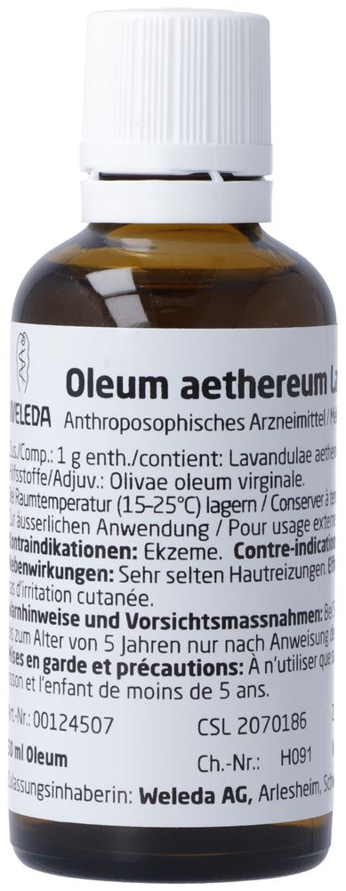 Weleda Oleum aethereum Lavendulae 10 %<br>50 ml, Flasche, Lösung zur Anwendung auf der Haut