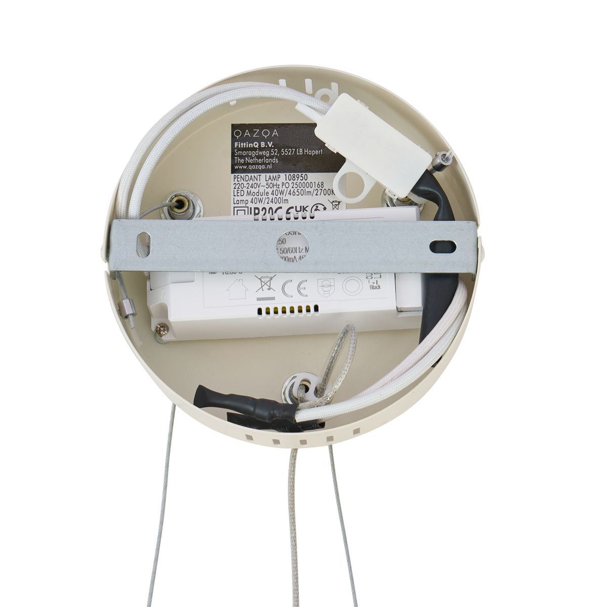 Scandinavische hanglamp beige 72cm incl. LED 3-staps dimbaar - Circuit