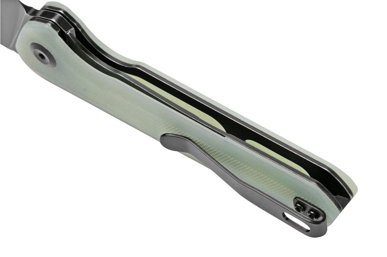 Kansept Bulldozer T1028A2 Blackwashed, Jade G10 zakmes, Kim Ning design
