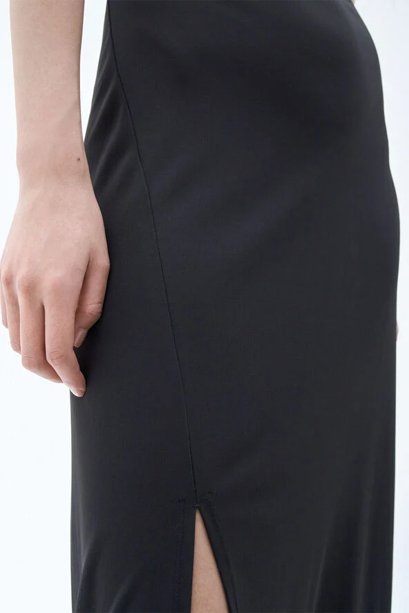 Filippa K High Neck Slip Dress Black