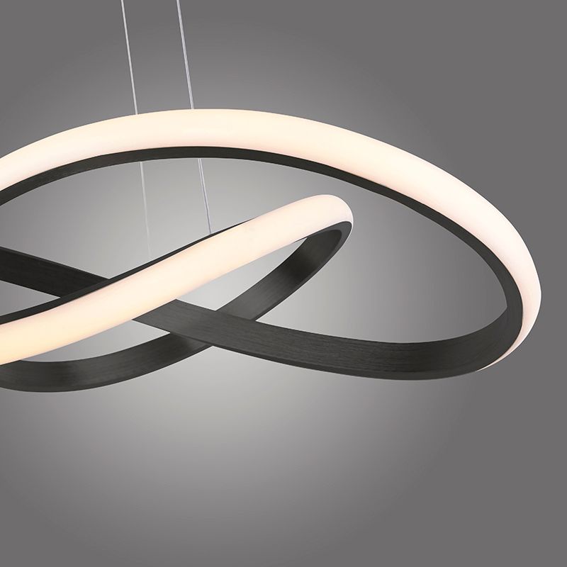 Hanglamp zwart 57 cm 3-staps dimbaar incl. LED - Viola Due