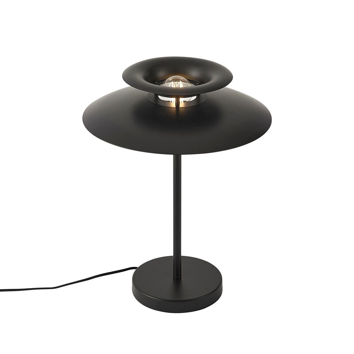 Retro tafellamp zwart staal 45cm - Pauly
