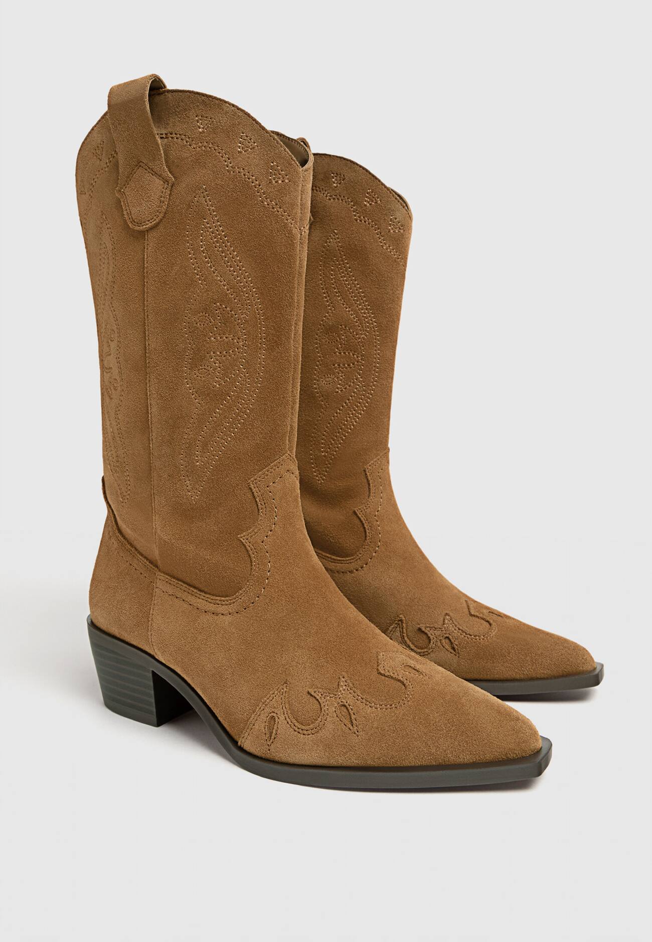 Botas de couro de cowboy