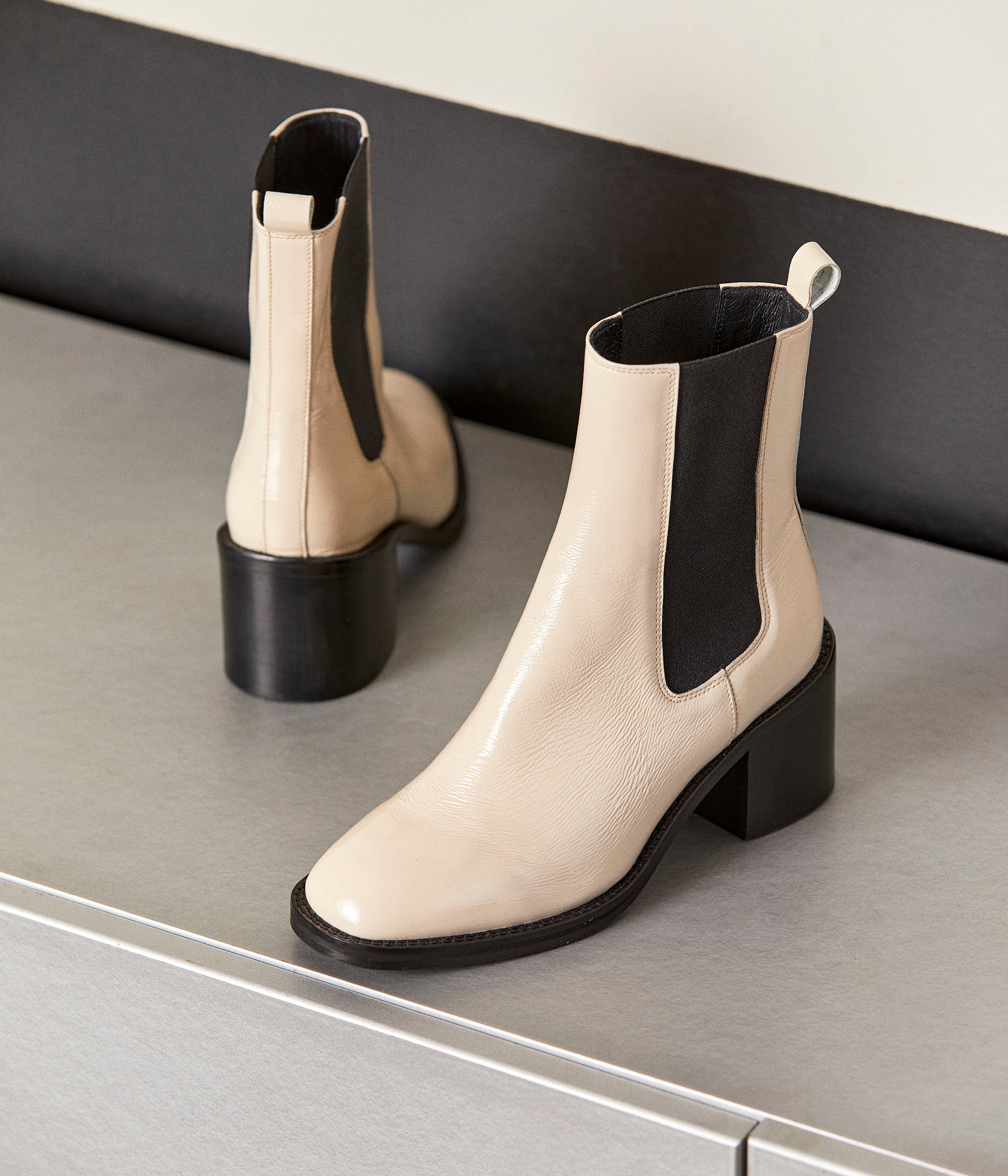 Chelsea boots écru Ophelia