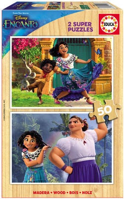 Educa Disney Encanto Puslespill Madera Wood 2 x 50