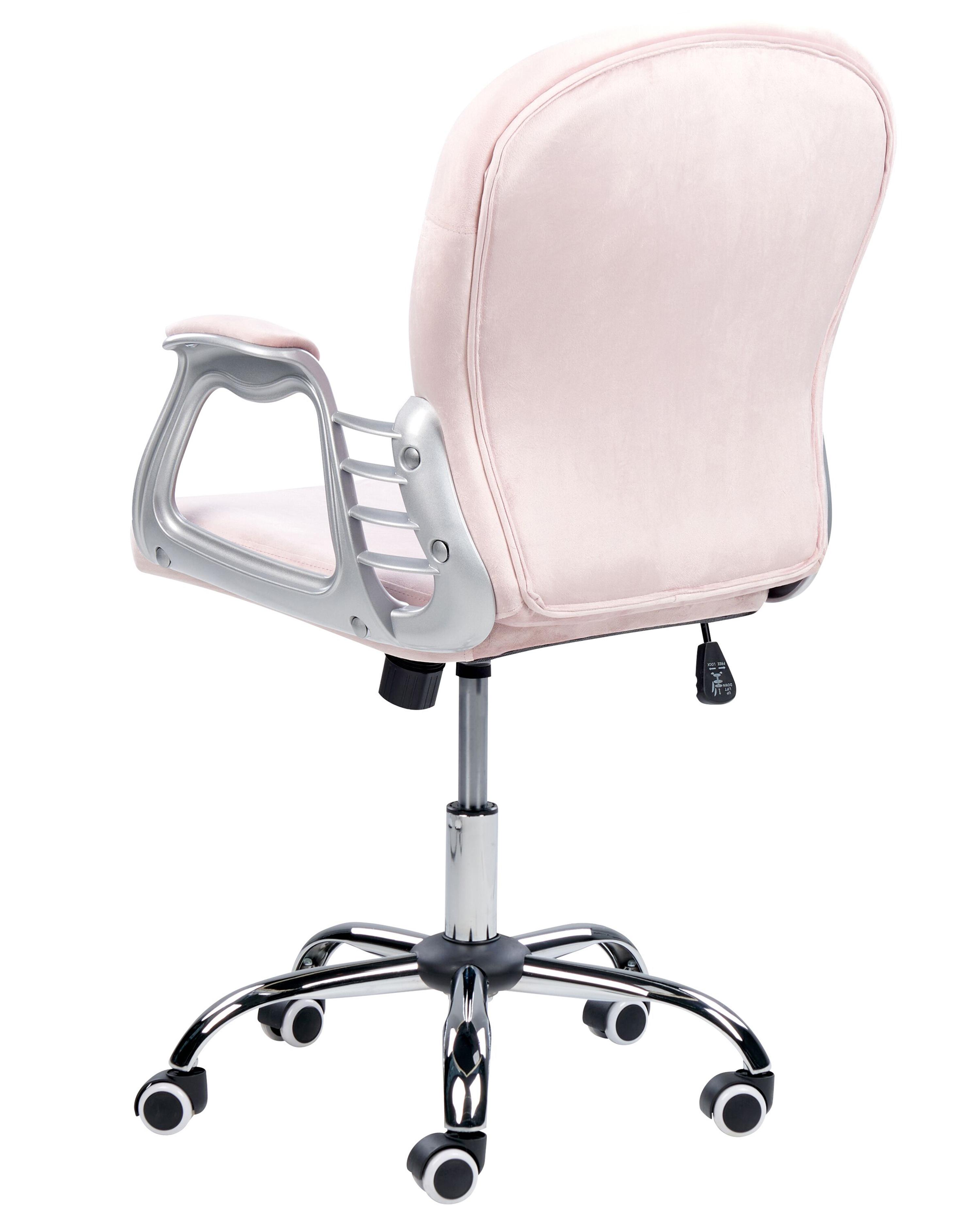 Bureaustoel PRINCESS Fluweel Pastelroze