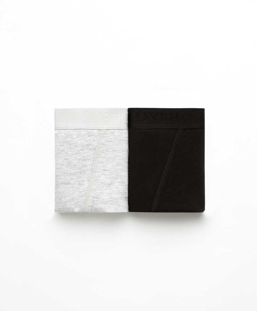 2 shorts culote de algodão com logotipo