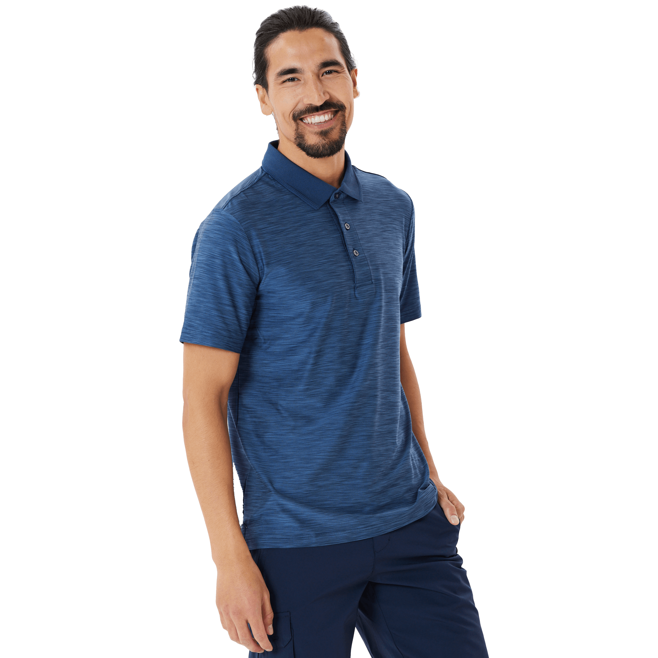 CMP Man Stretch Polo Melange - Fritid og bomull