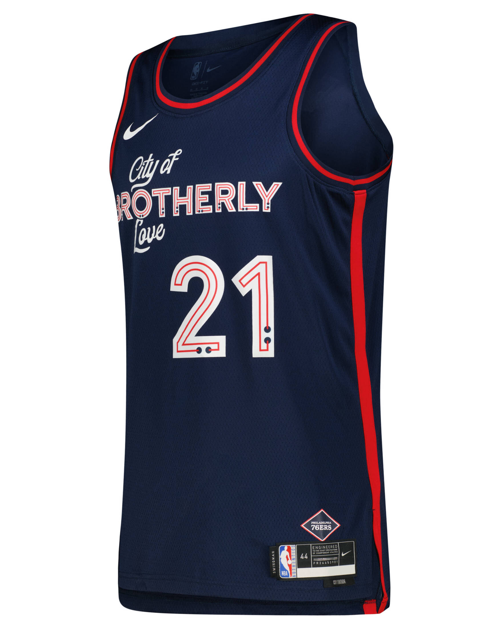 Nike| Herren Basketballtrikot NBA JOEL EMBIID PHILADELPHIA 76 CITY EDITION