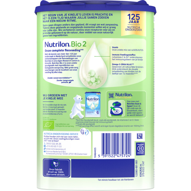 Nutrilon Bio 2 opvolgmelk 6+ maanden