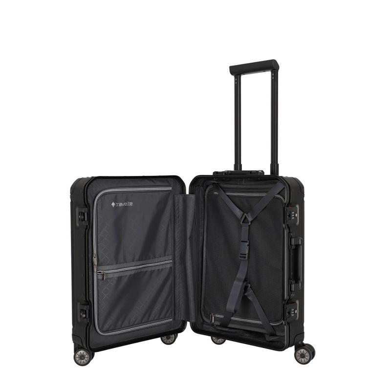 Valise cabine rigide Next Aluminium 55 cm Noir