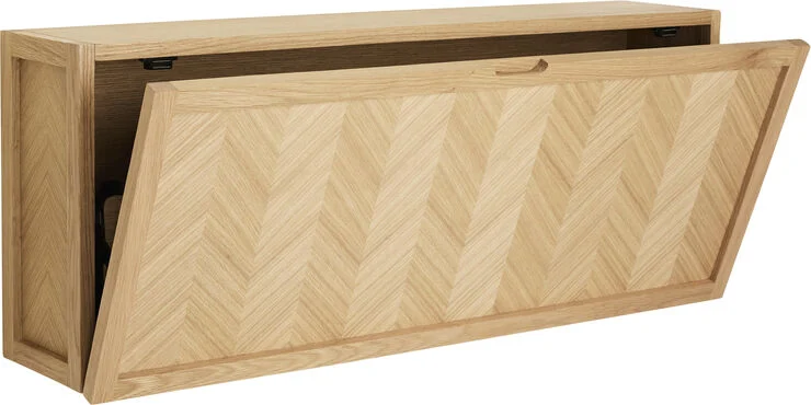 Hübsch Herringbone Skoskab Large Natur Natural