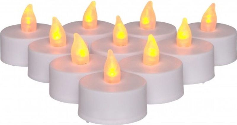 LED Theelichtjes - 110 Stuks - Geel Vlameffect - Met Afstandsbediening