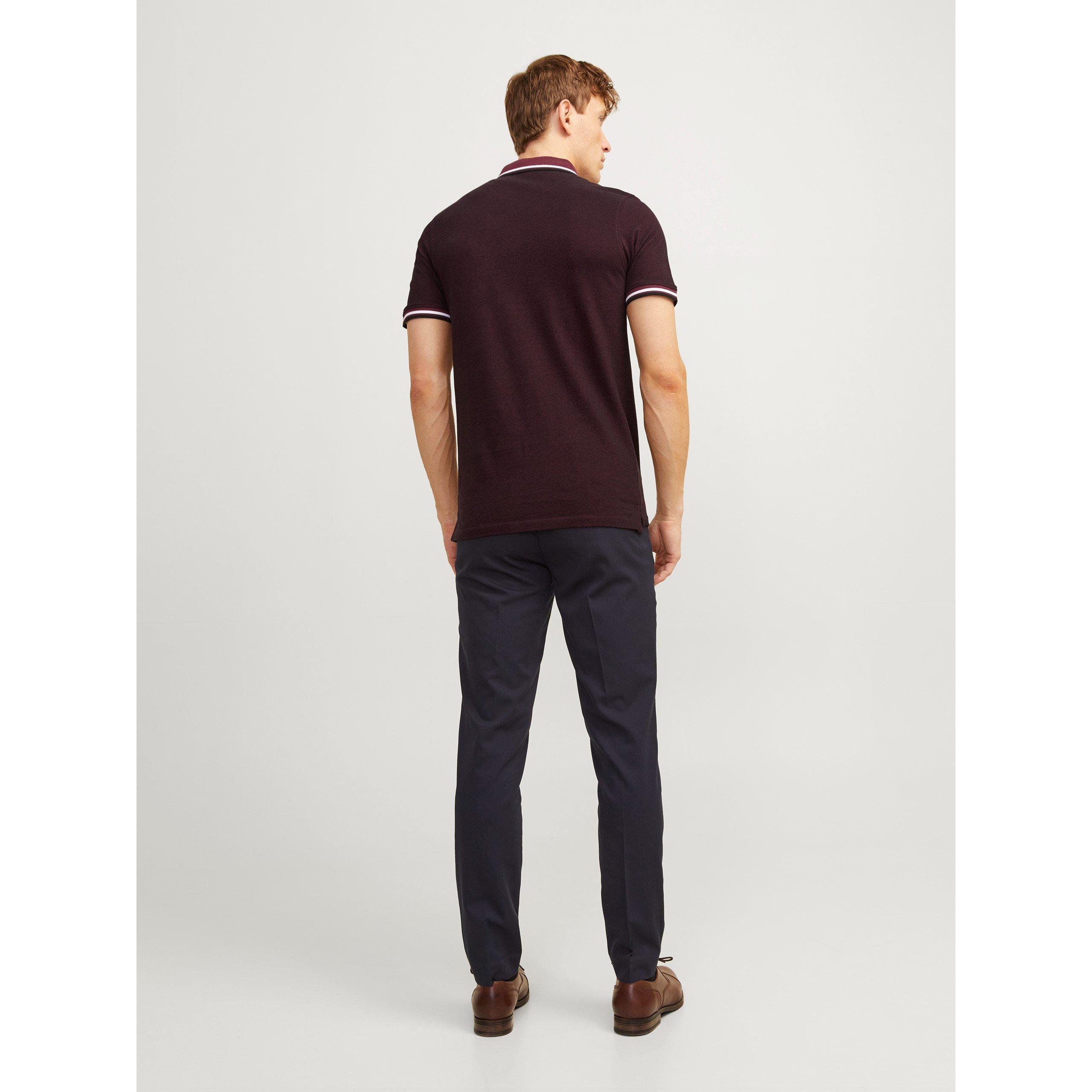 Jack and Jones Paulos Tipped Pique Short Sleeve Polo Shirt