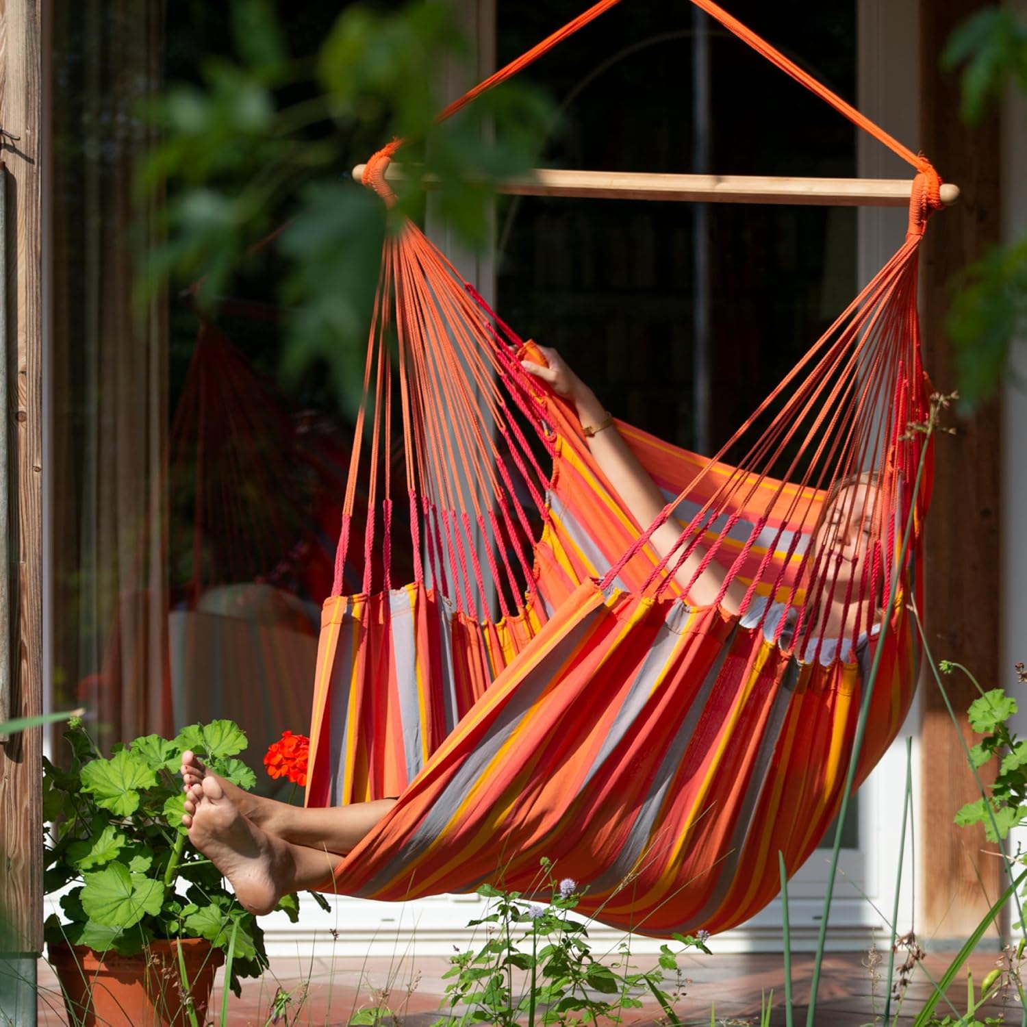 La Siesta Domingo – Hängematte Komfort für den Winter, Funktionsfaser, kolumbianische Herstellung, große Oberfläche, Stabilisator Bambus, Entspannung im Freien – Tukan, Comfort