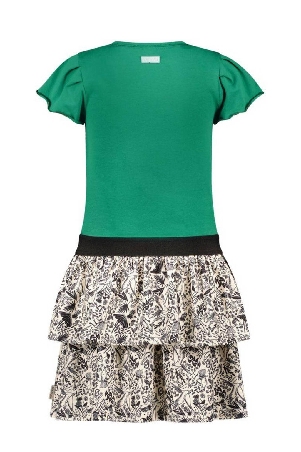 B.Nosy gebloemde jurk Maeve groen/offwhite