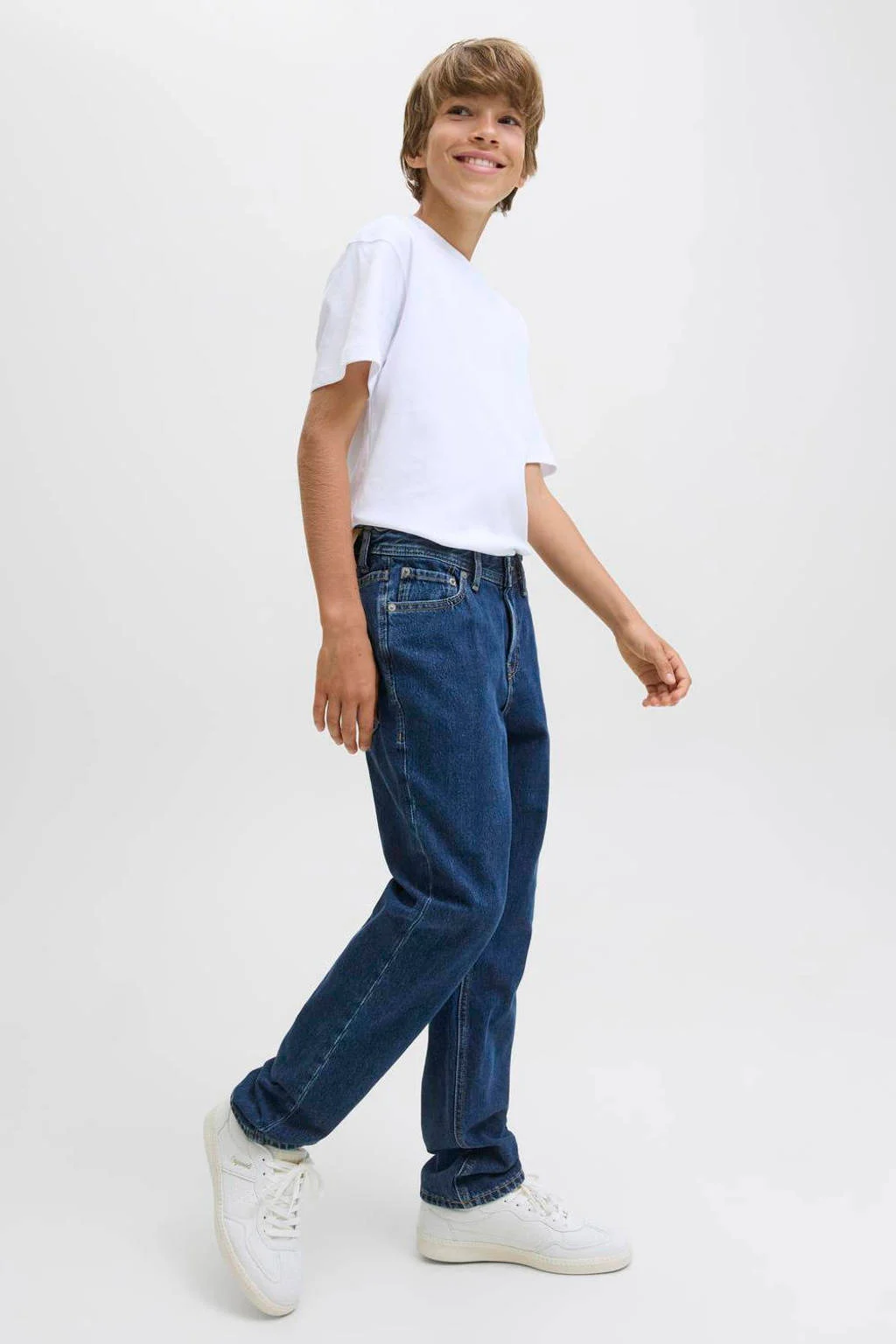 JACK & JONES JUNIOR regular waist regular fit jeans dark blue denim