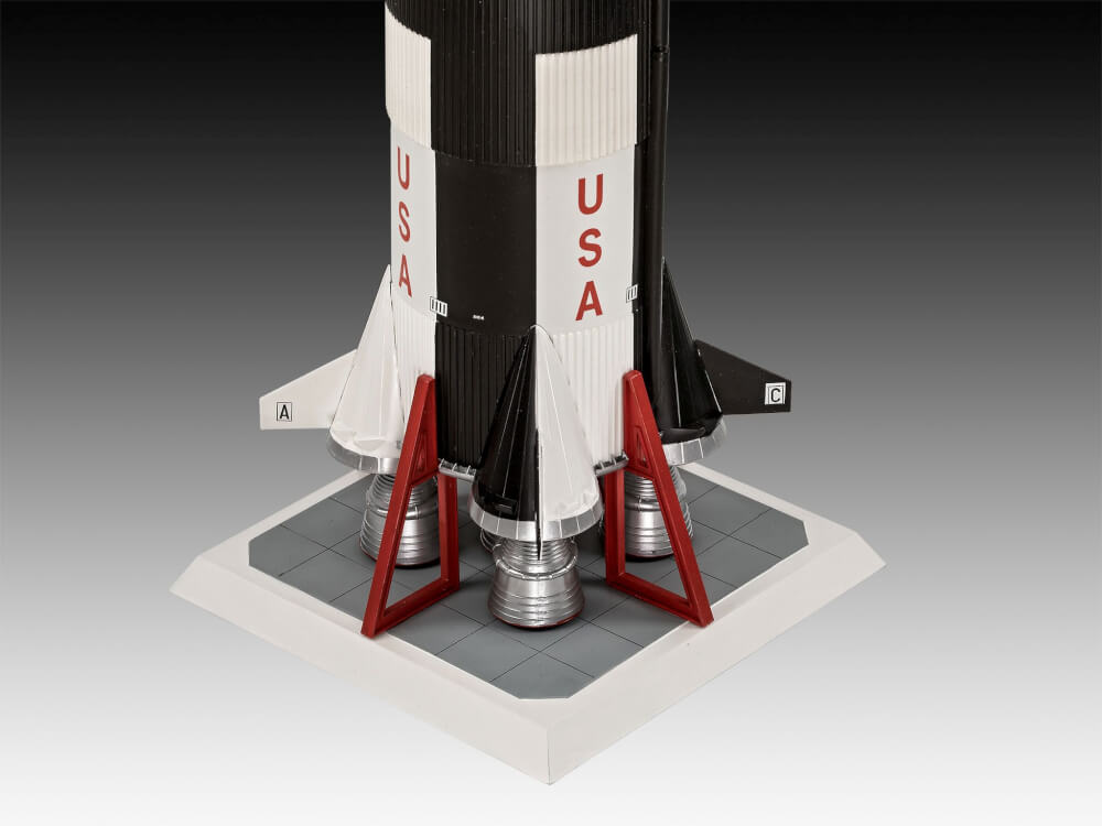 Geschenkset Apollo 11 Saturn V Rocket, Revell Modellbausatz mit Basiszubehör