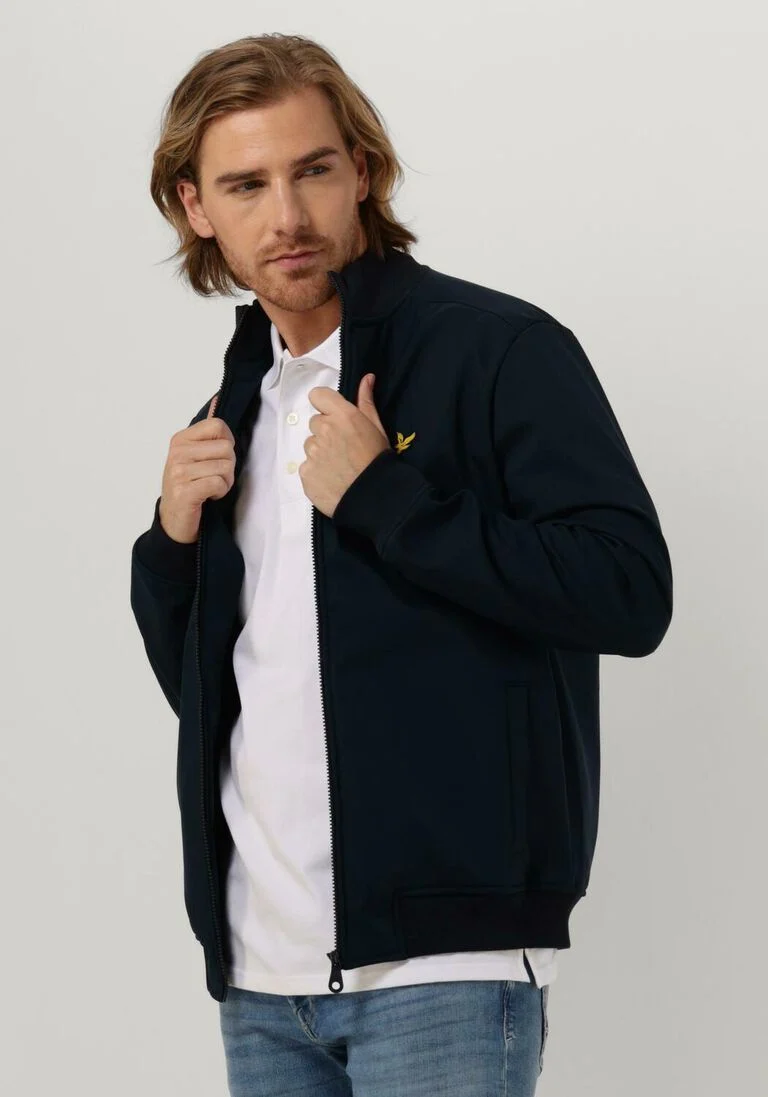 LYLE & SCOTT donkerblauwe lyle & scott jack zip through funnel neck soft s