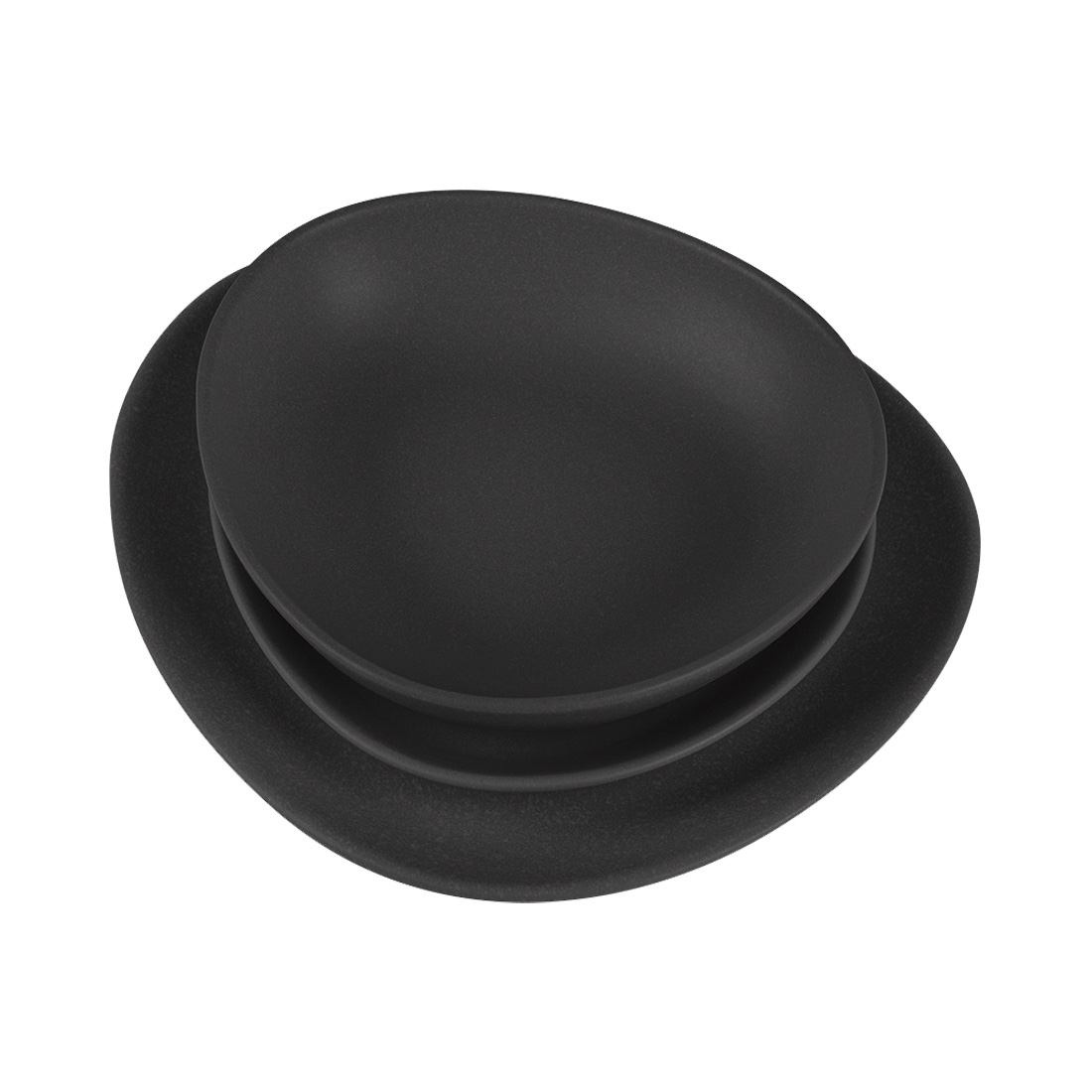 Berlinger Haus 18-teiliges Teller-Set Oval Matte Black Collection