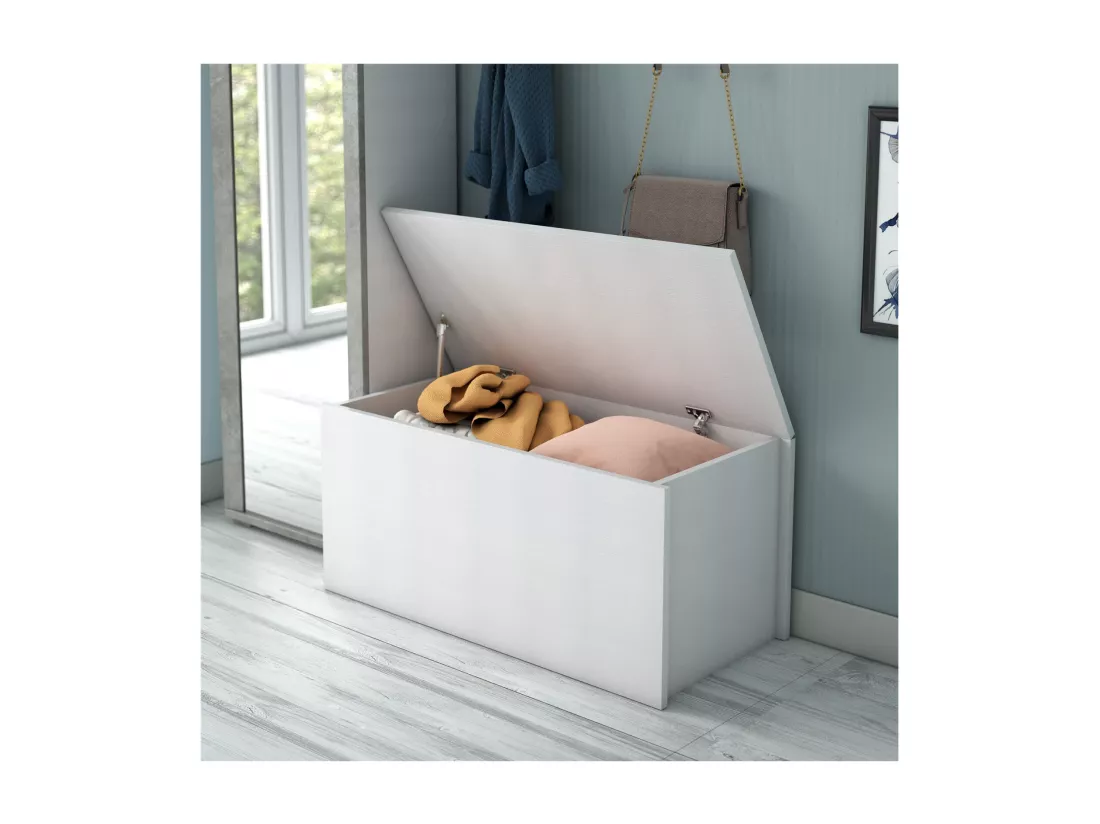 Banc de rangement coffre d'entrée et chambre 90x45 moderne VERSATIL