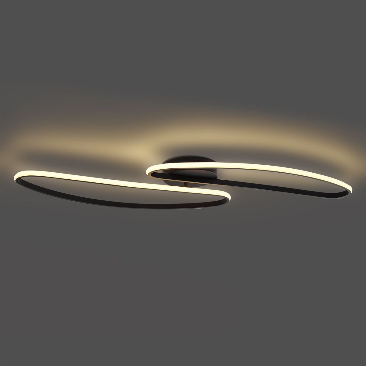 Design plafondlamp zwart 100cm incl. LED 3-staps dimbaar 2-lichts - Pepe
