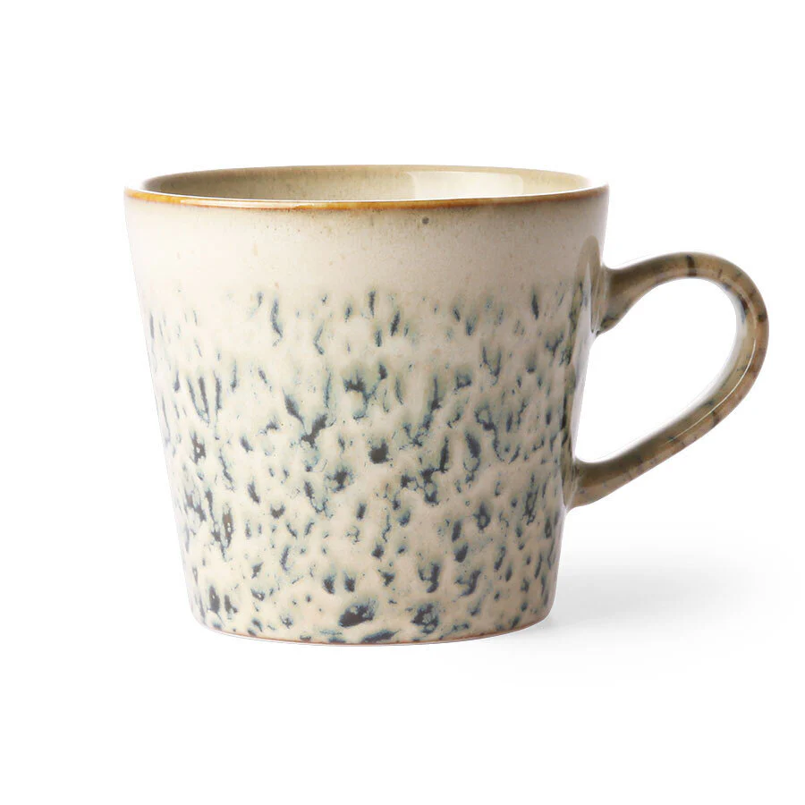 HKliving  70's ceramics cappuccino kop - Hail