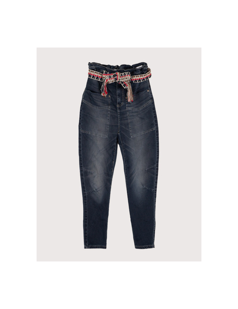 PLEASE JEAN POCHES APPARENTES CEINTURE