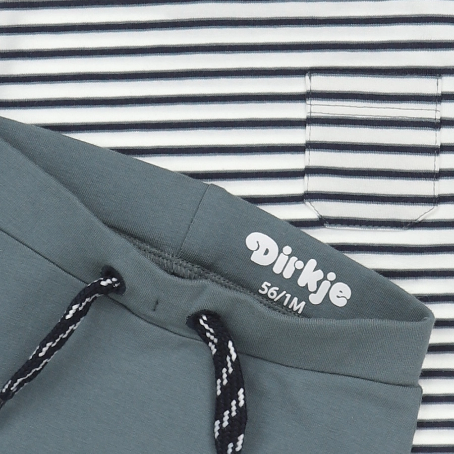 Dirkje Baby-Set 2-teilig dusty grün off-white