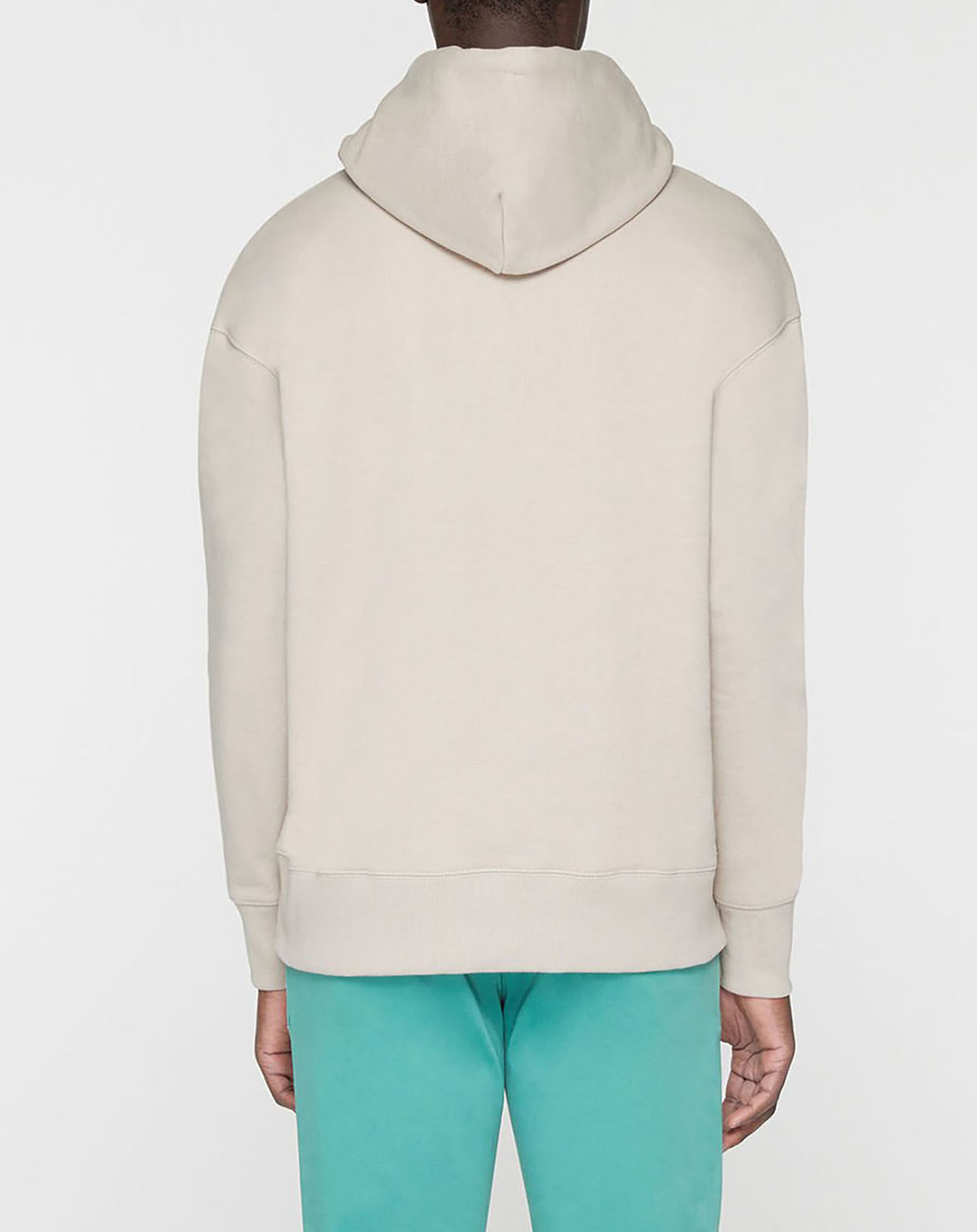 Tommy Jeans Sweat 100% Coton Bio à capuche badge beige clair