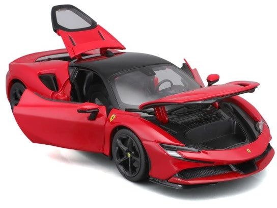 BBurago Ferrari R&P SF90 Stradale Rot 1:18 Sammlermodell im Massstab 1:18