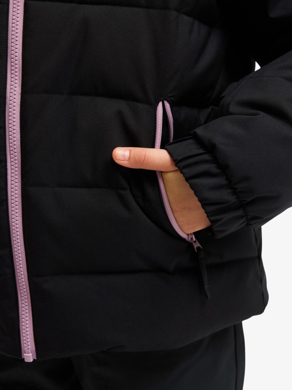 Snowyhill Puffy 10K Veste de snow technique Noir Fille 8-16 ans
