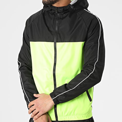 Ensemble De Survêtement TX-746 Noir Jaune Fluo