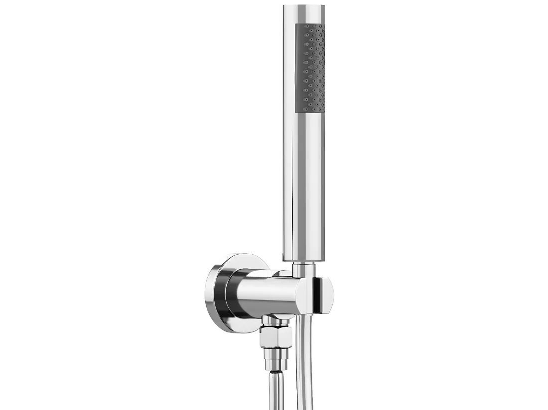 Ensemble de douche encastrable avec mitigeur thermostatique - Couleur nickel brossé - TIMAVO