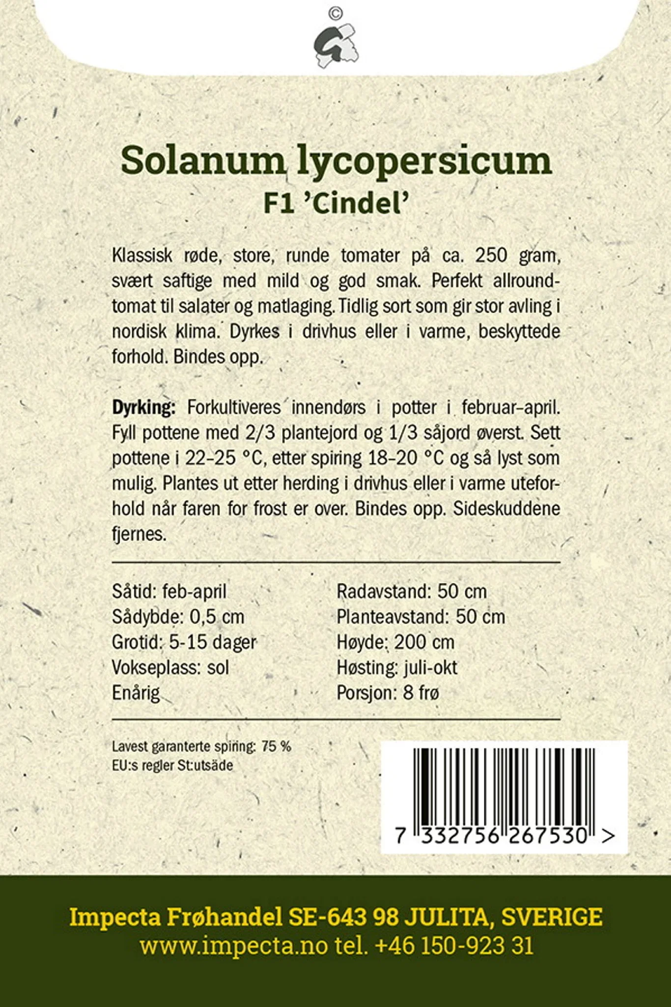 Solanum lycopersicum F1 'Cindel' Tomat F1 'Cindel'