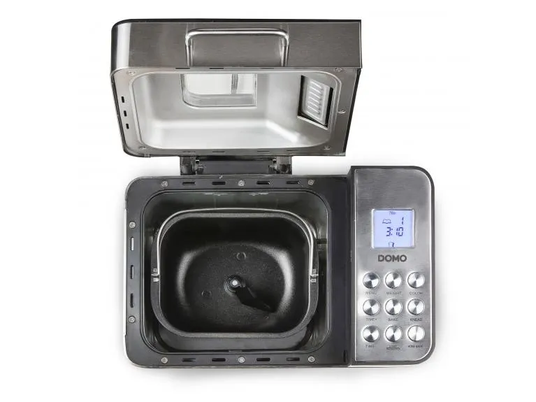 Domo B3971, 1 kg, Forsinket start-timer, Visningsvindue, Variabel skorpe bruning kontrol, Holde varm funktion, Rustfrit stål