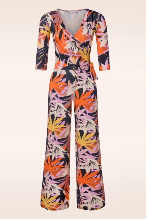 Vintage Chic for Topvintage Cassie Bamboo Print jumpsuit in multi