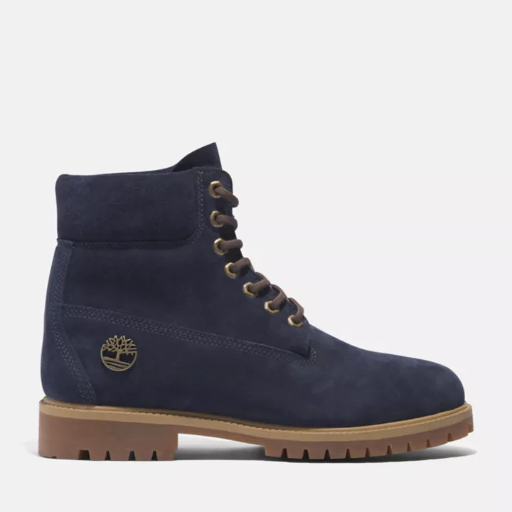 Timberland C.F. Stead Indigo Suede Heritage 6-Inch Boot pour homme en bleu foncé