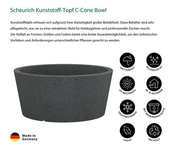 Scheurich Kunststoff-Topf C-Cone Bowl, rund,
