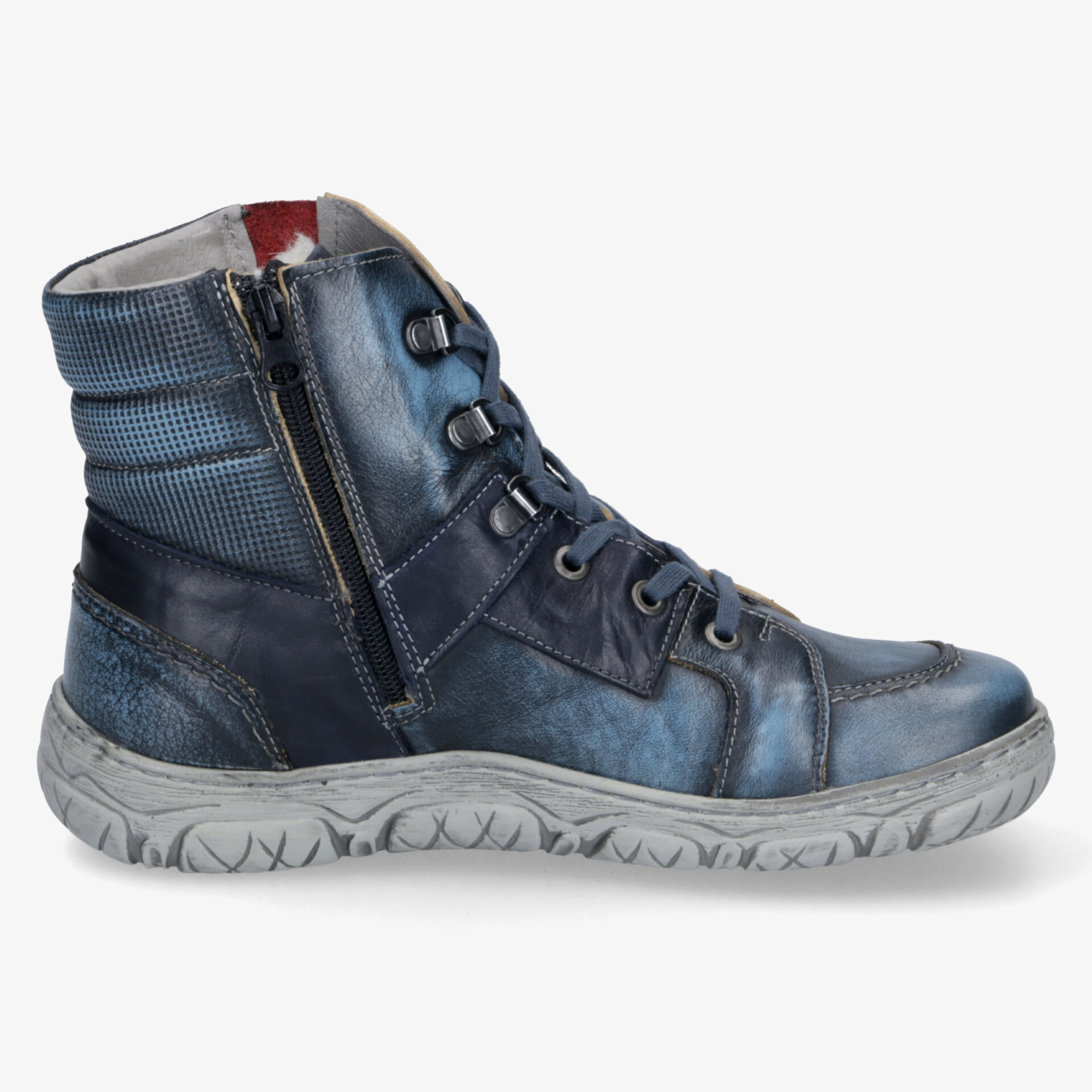 KRISBUT Damen Schnürstiefeletten blau
