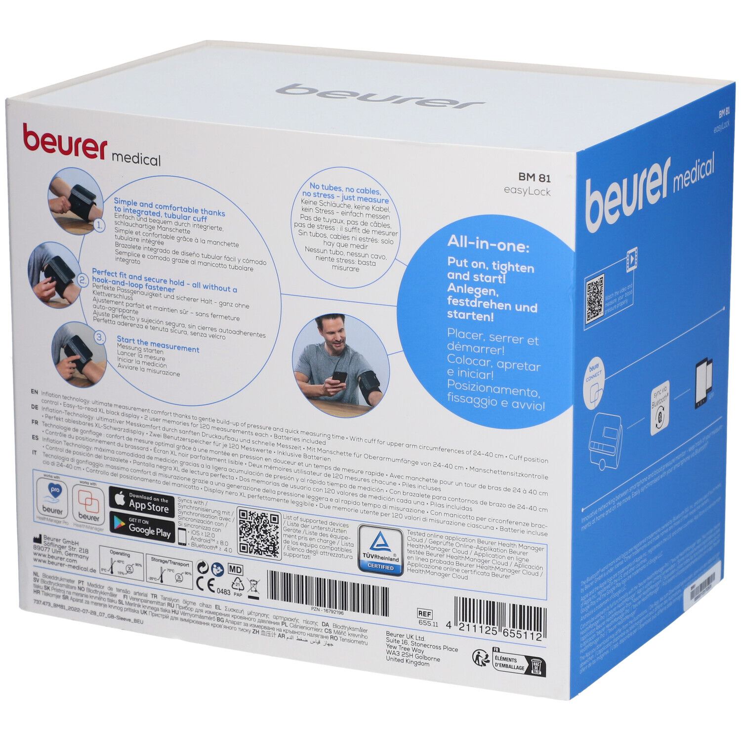 beurer® Blutdruckmessgerät BM 81 easyLock