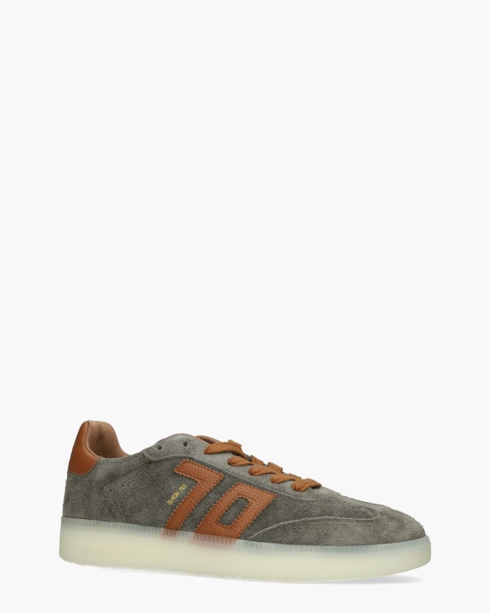Back 70 Boston Groen/Cognac Herensneakers
