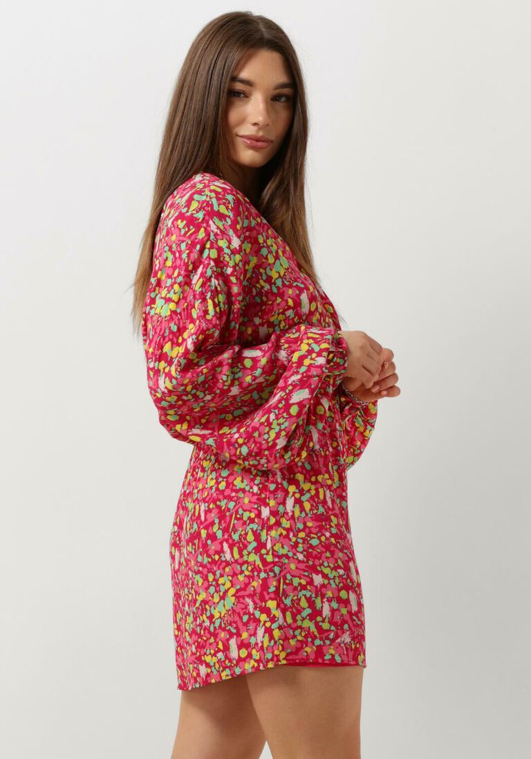 ALIX THE LABEL roze alix the label mini jurk ladies woven floral wrap dress