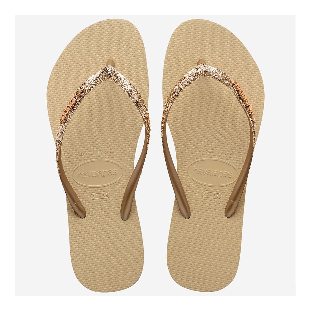 Havaianas SLIM GLITTER II - Tongs Femme sand grey