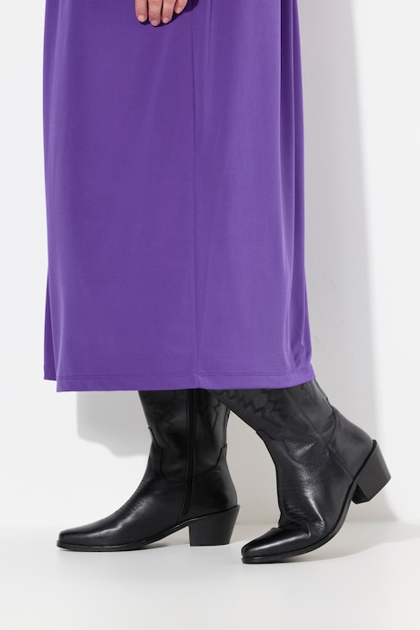 Jerseykleid, A-Linie, V-Ausschnitt, 3/4-Arm, Taschen